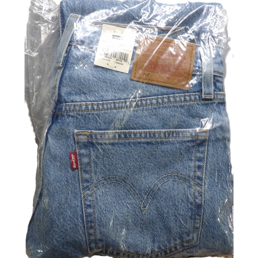 NWT Levi's 501 Premium Jeans Women W27xL30 Blue Denim High Rise Straight Casual